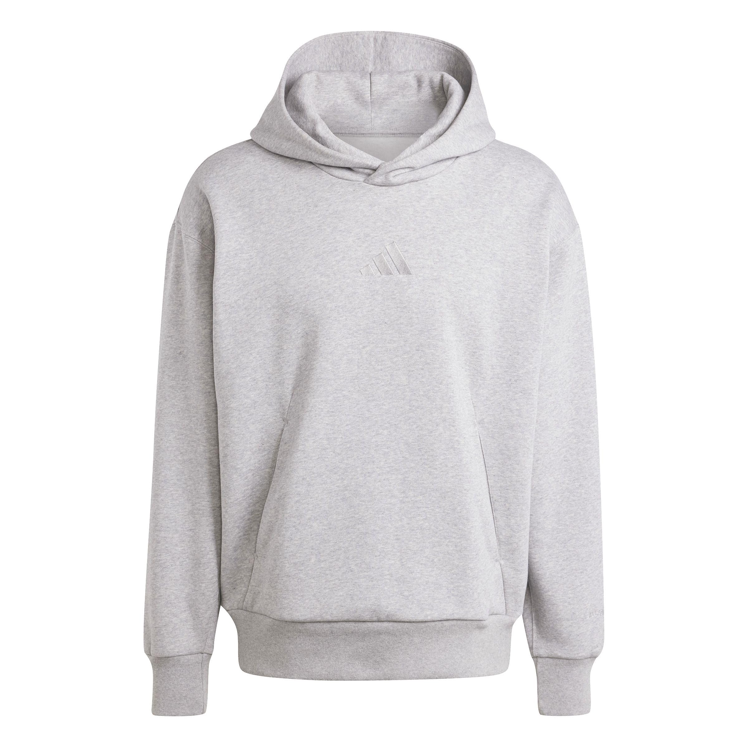 adidas Men's ALL SZN FLEECE HOODIE, medium grey heather, XS