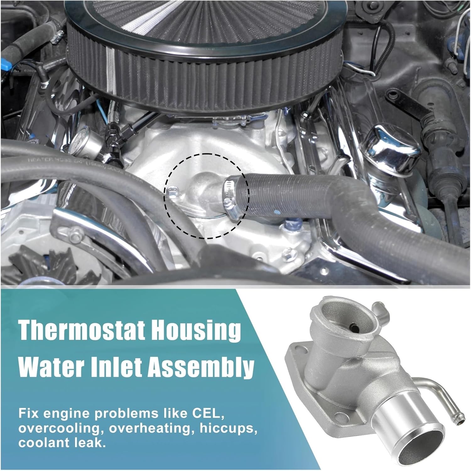 for Spare 1633154111 Car Replacement Accessories Auto Engine Aluminum Coolant Assembly Thermostat Engine Coolant