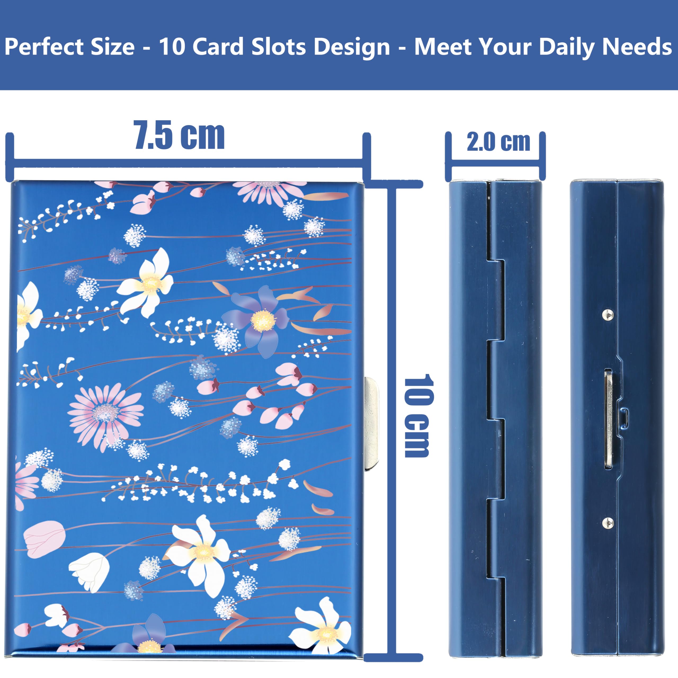 Porte-Carte de Crédit, Portefeuille de Carte de Crédit en Métal en Métal pour Hommes et Femmes, avec Protection RFID et NFC Contre Le vol de Données.