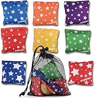 RaboSky Small Bean Bags for Kids - Toddler Mini Beanbag Toss Game Set, Preschool Daycare Cornhole Toys for Indoor Outdoor Play (8 Pack)
