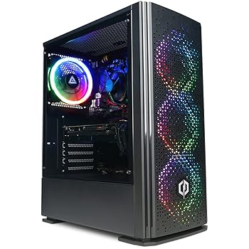 CyberpowerPC Wyvern Gaming PC Intel Core i5-10400F, Nvidia RTX 3050, Black