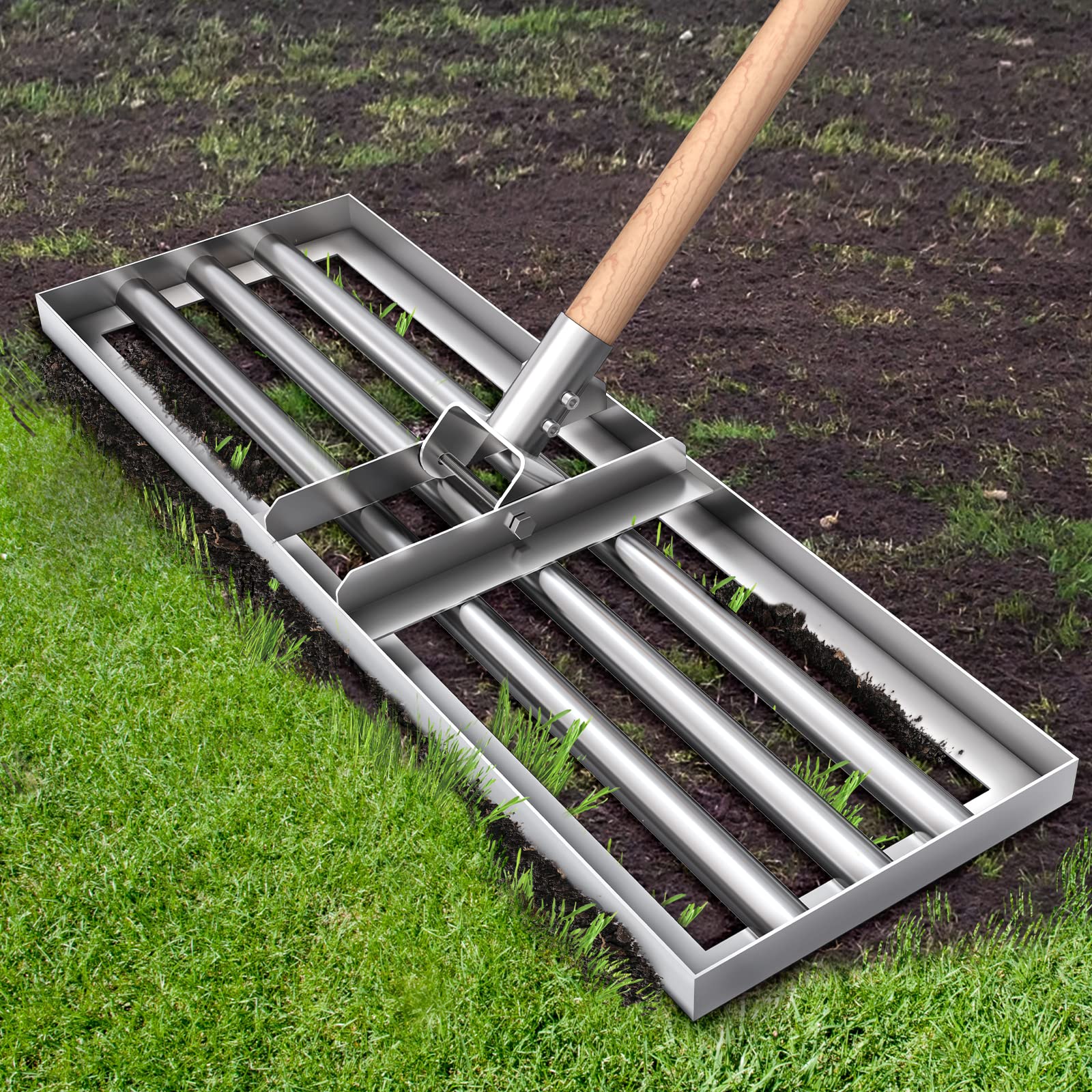 Image of Wooden levelling rake