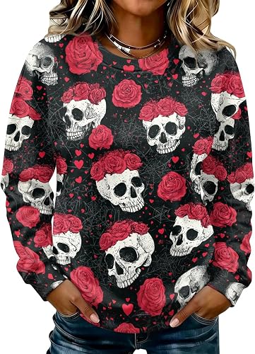 Vividcrate Halloween Womens Sweatshirt 2026 Vintage Ghost Sk