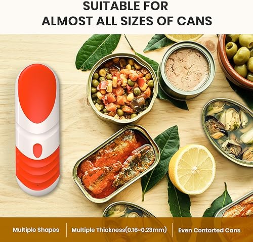 Miniatura 8 de miadore Abrelatas eléctrico para cocina, abrelatas automático recargable con hoja inclinada extraíble, operación de un solo toque, borde liso, imán