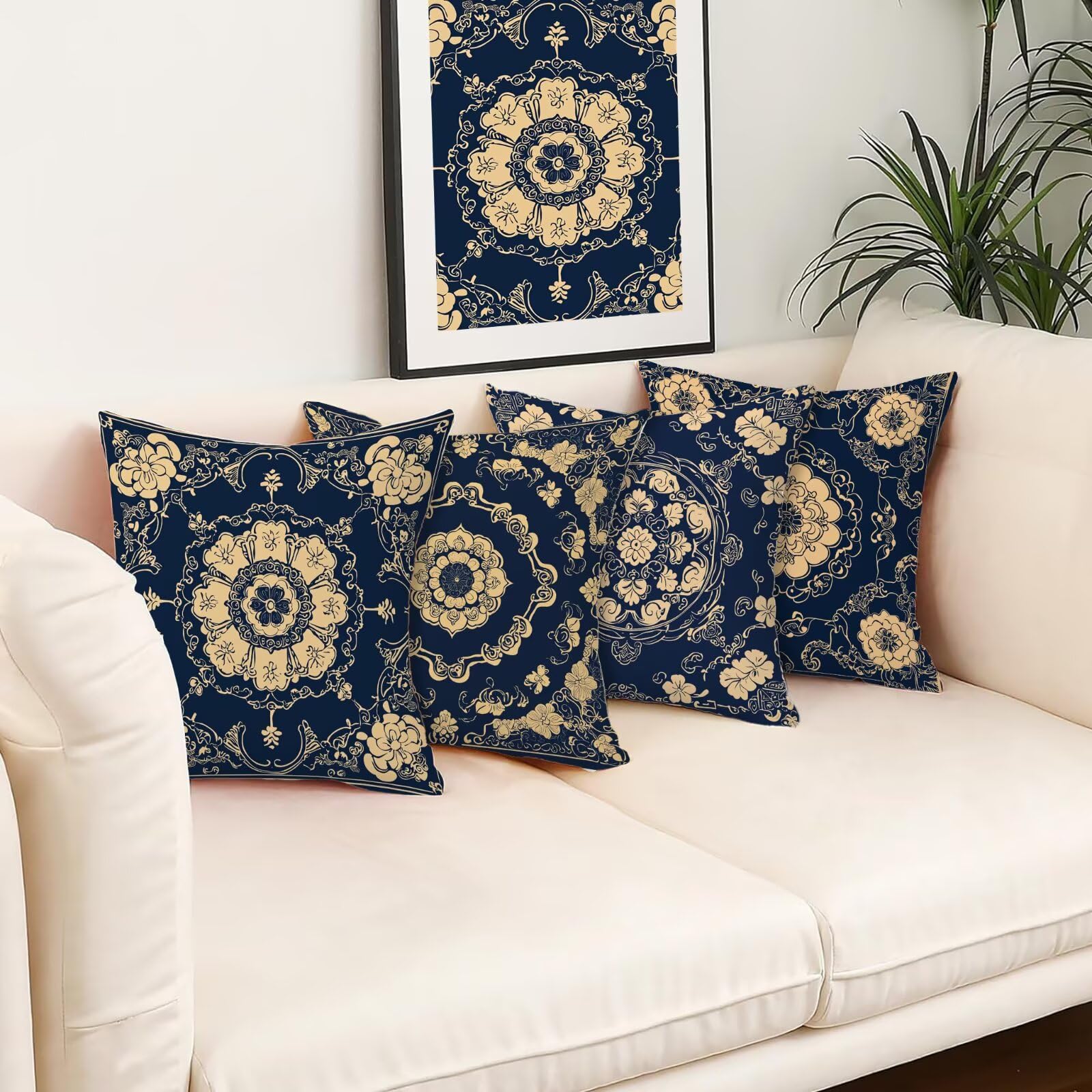 Kissenbezug 55x55 Retro 4er Set Samt Kissenbezüge Boho Zierkissenbezug Kissenhülle Dekorative Weiche Quadratische Dekokissenbezug Sofakissenbezug Couchkissen für Deko Schlafzimmer Wohnzimmer R-72
