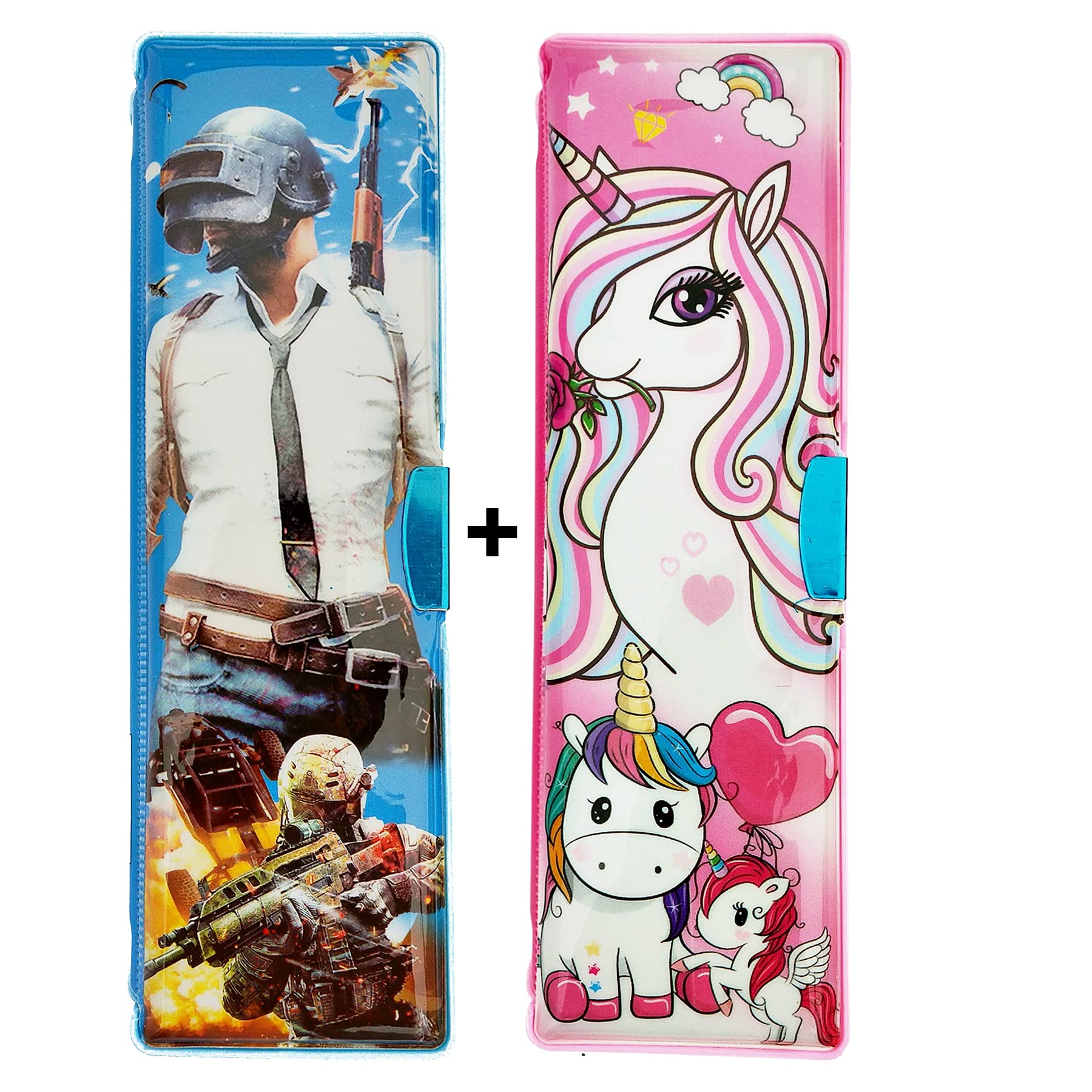 Shifaa Enterprise Plastic Pack Of 2 Multipurpose Magnetic Pencil Box For Girls & Boys For School, Cartoon Printed Pencil Case For Kids Birthday Gift (Combo Set Of 2, Multicolor) (B07Y25WRC4) Amazon Price History, Amazon Price Tracker