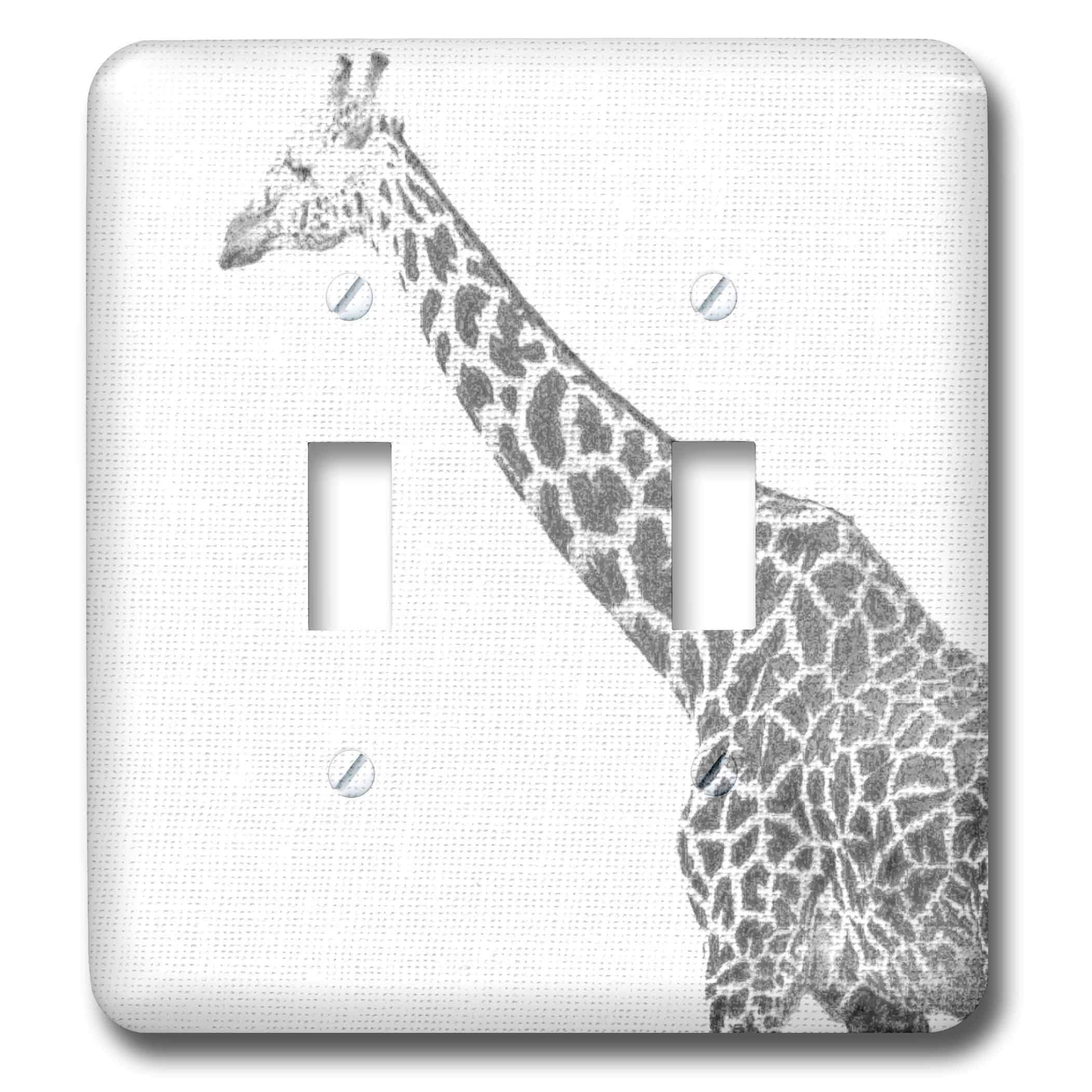 Interrupteur à baïonnette 3dRose LSP_47701_2 girafe noir et blanc pour salon moderne