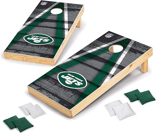 Vista 26 de Wild Sports - Set para jugar al cornhole (meter sacos pequeños en un agujero) con tablero de madera de 2 x 4 pies y 8 sacos con frijoles, diseño