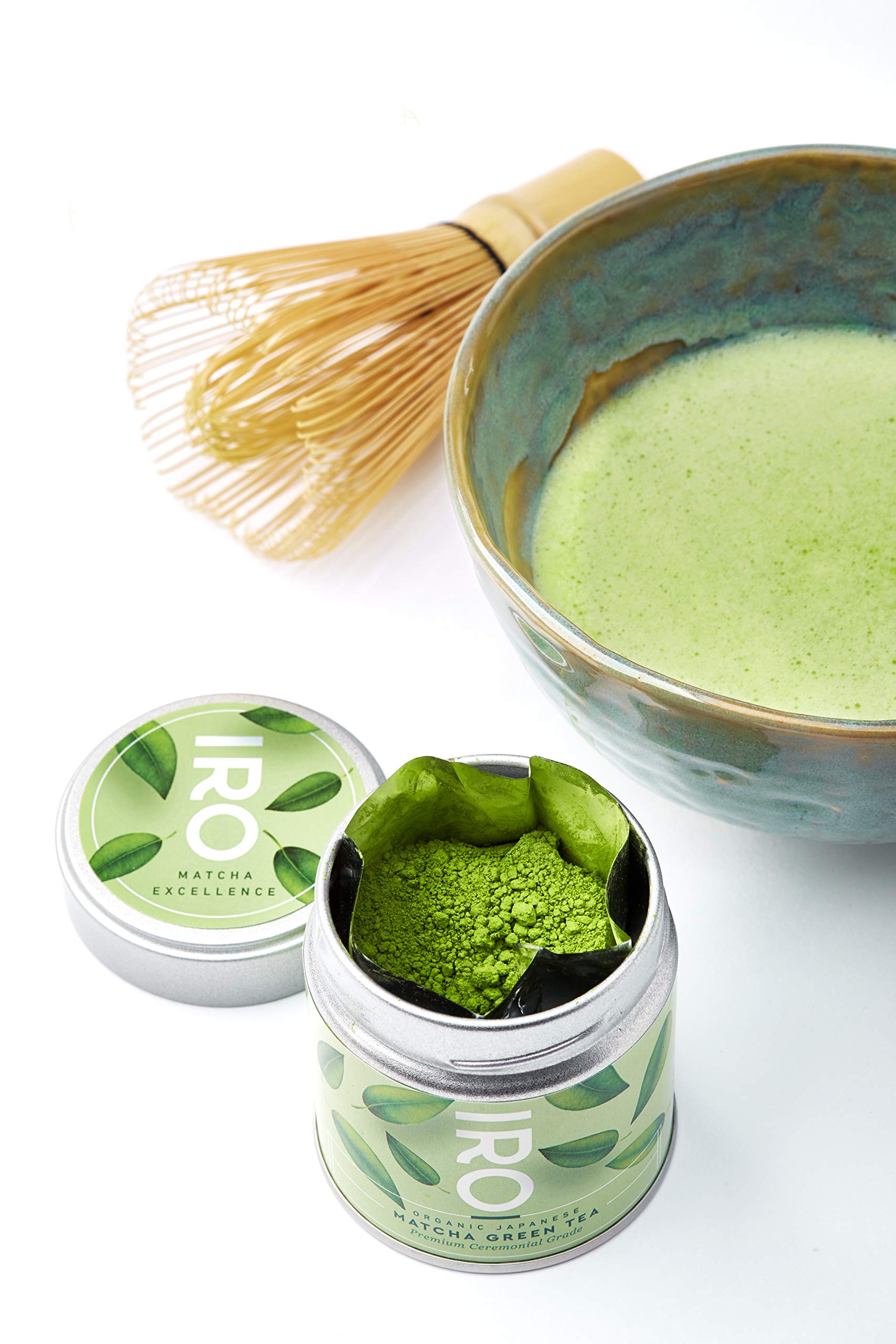 IRO Discovery Box Thé Matcha japonais premium BIO, coffret découverte rituel du thé Matcha, contient tout pour préparer le thé Matcha à la perfection