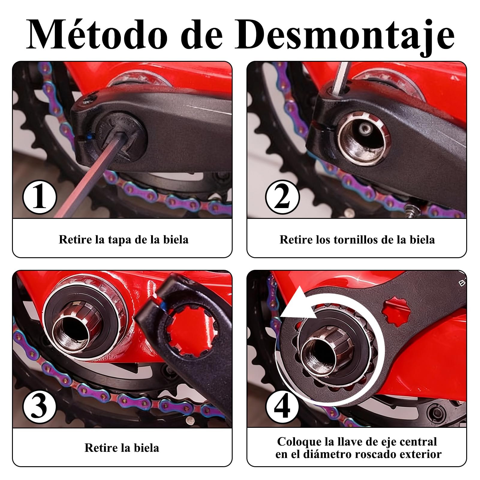 Herramienta Centerlock, disco de freno negro Centerlock, aleación de aluminio BB44+BB46 2 en 1, herramienta de rodamiento de pila, adecuado para reparaciones de bicicletas (negro) — view 2