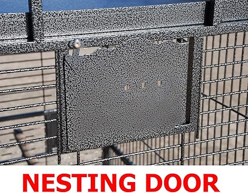 Miniatura 8 de 4 tamaños, XL 32 pulgadas de largo x 23 pulgadas de ancho x 66 pulgadas de alto, castillo PlayTop loro pájaro jaula sobre ruedas para guacamayos de