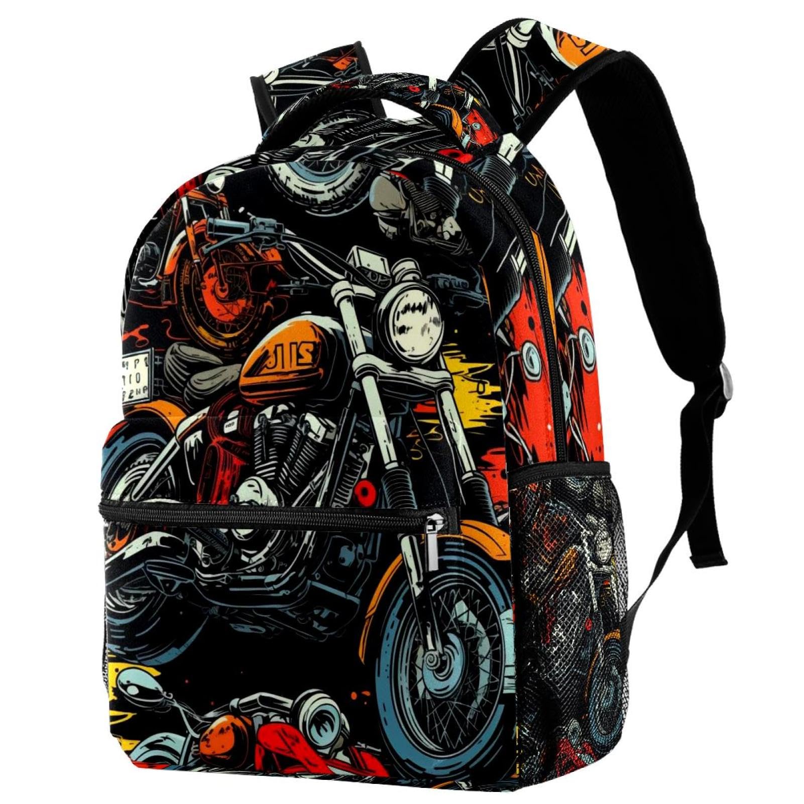 Sac à dos de campus multicolore unisexe avec porte-bouteille - 7