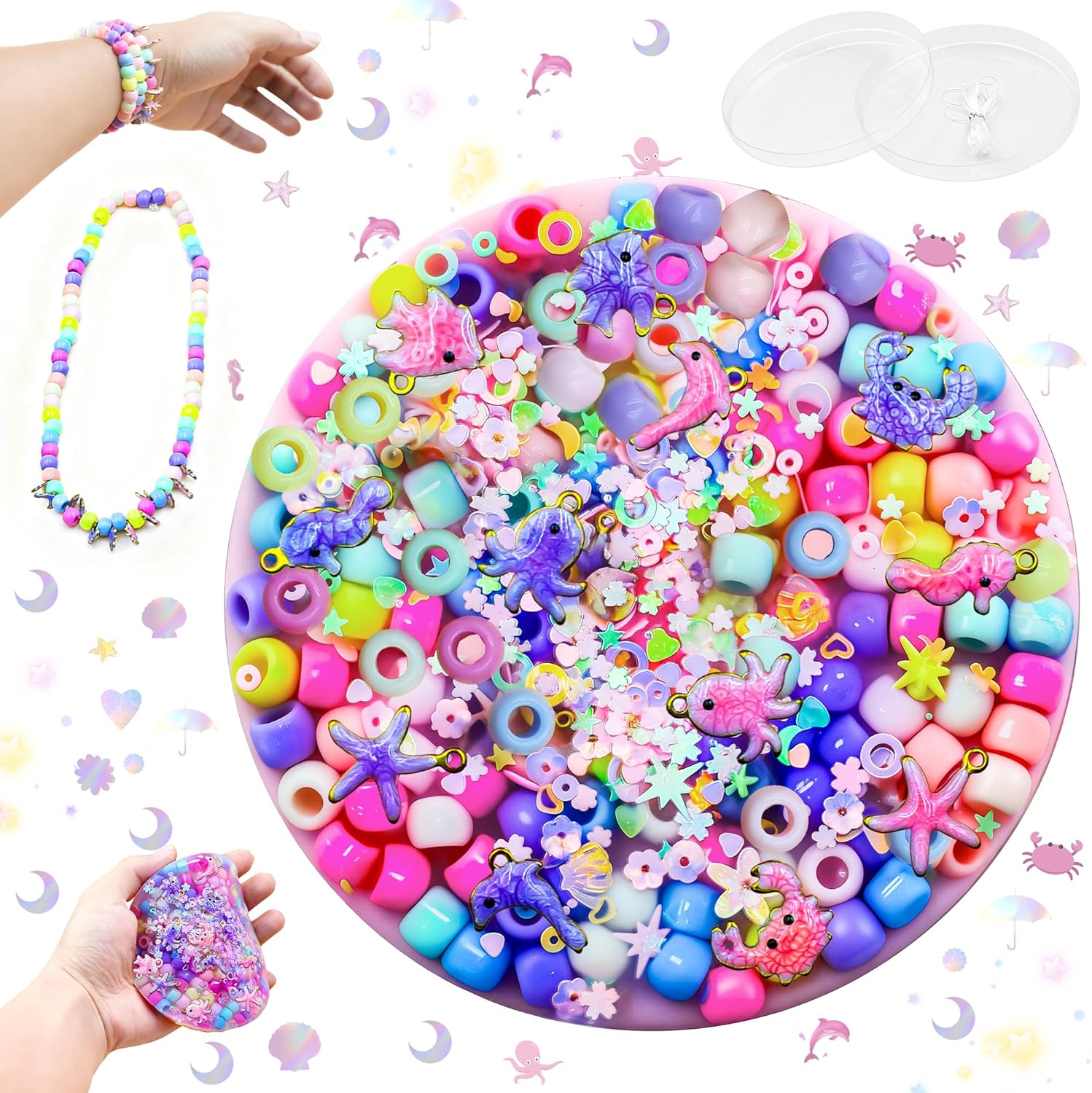 Picky Pad Fidget Toy with Macaron Color – 4" Large Sensory Skin Picking Relief for Adults, Anxiety Stress Relief & Trichotillomania Aid, DIY Bracelet Making, Gifts for Christmas, Valentine