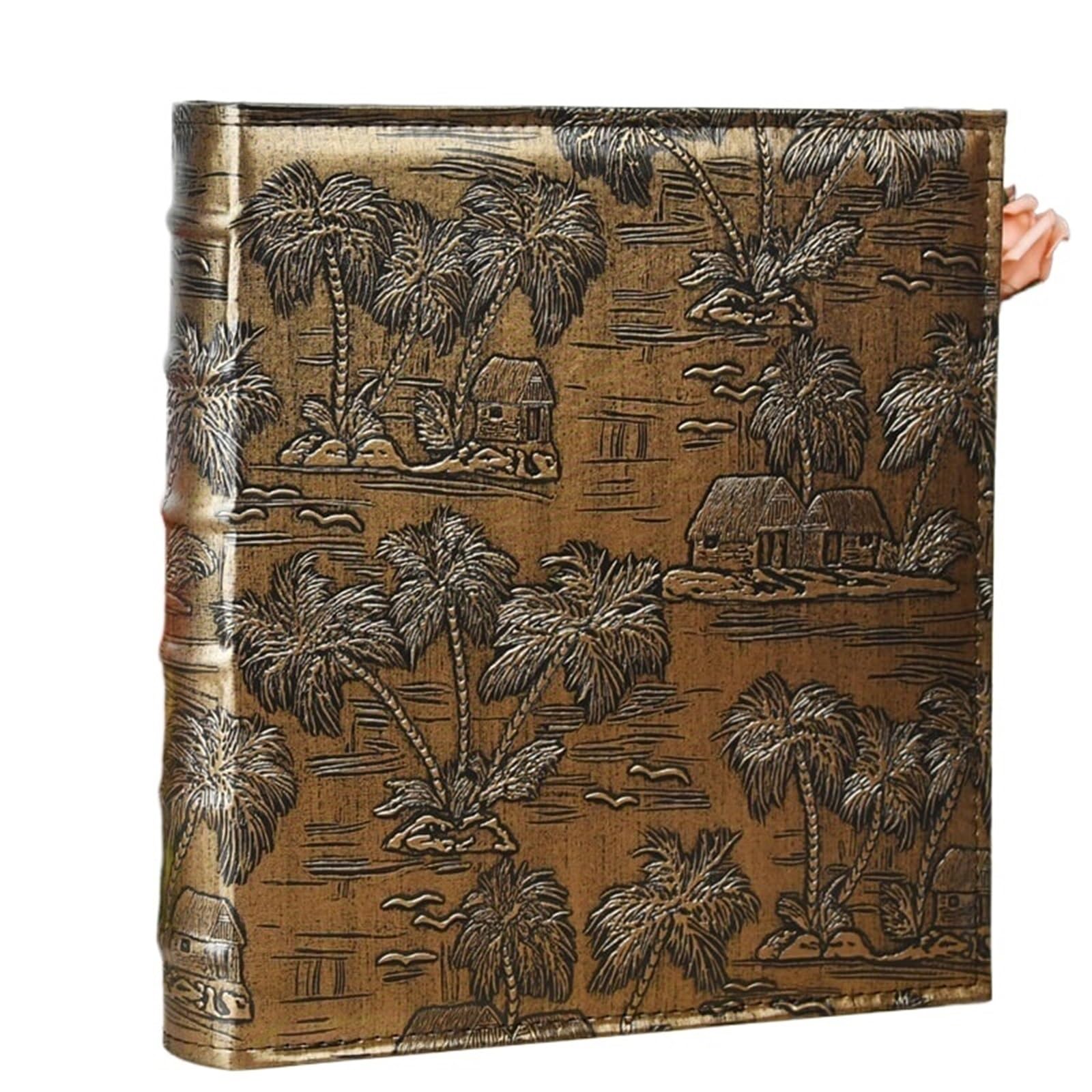 Photo Albums 5-inch Album with 500 Photos Insert Style Leather Large Capacity Family Edition Commemorative Photocard(G)