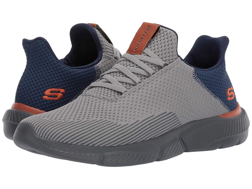 

SKECHERS Relaxed Fit Ingram - Taison (Grey/Blue) Men's Shoes, Gray