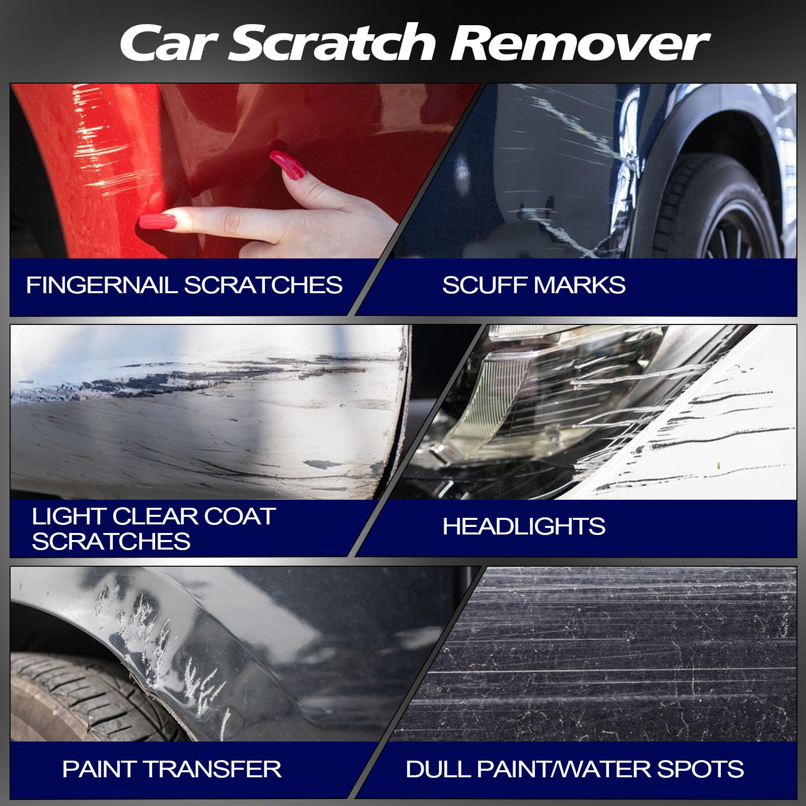 Nueva actualización en 2026 Arañazos Coche - Reparador de Arañazos Coche, Elimina y Repara Arañazos Profundos - Pulimento para Reparar Arañazos de Coche - Kit Restauración Pintura Vehículos (1) — view 2