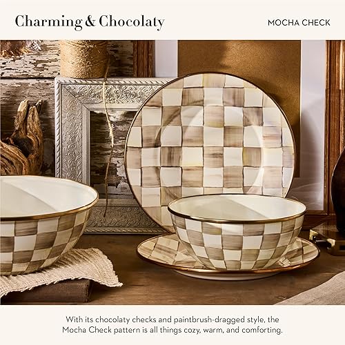 Miniatura 9 de MACKENZIE-CHILDS Courtly Check - Cuenco grande de 12 pulgadas esmaltado
