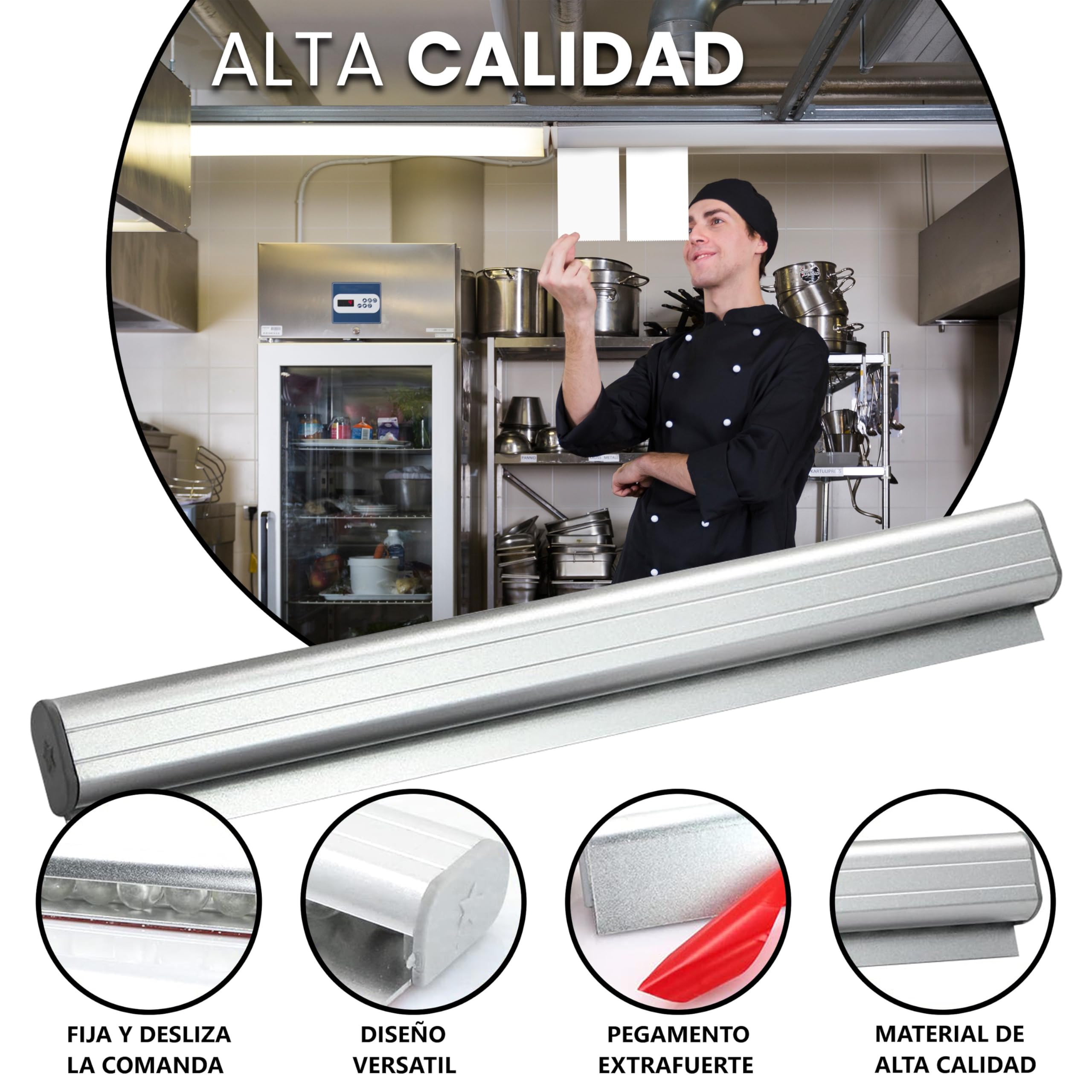 Barra Porta Comande In Alluminio 30 Cm - Per Ristoranti, Uffici E Hotel - Foto 3