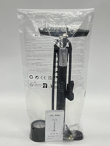 Miniatura 8 de Bomba de piso de bicicleta con manómetro, bomba de bicicleta de alta presión 160 PSI, bomba de bicicleta con inflador de bomba de bola de aire para