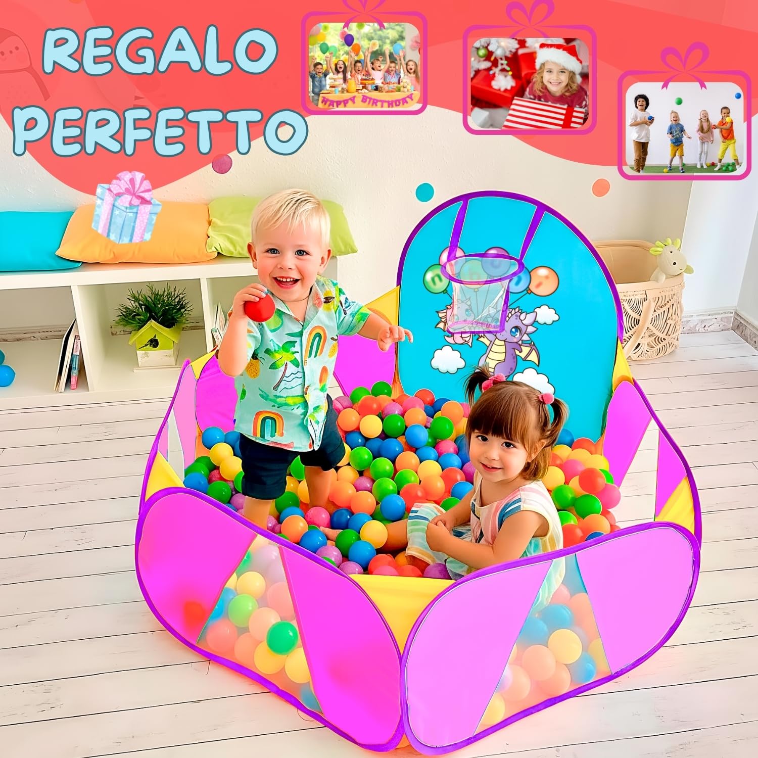 Vasca per palline per bambini, vasca da bagno per bambini (palline non incluse) T-1107gp