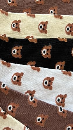 4'lü Teddy Bear Ayıcıklı Set Unisex Kokulu Soket Çorap Tek Beden