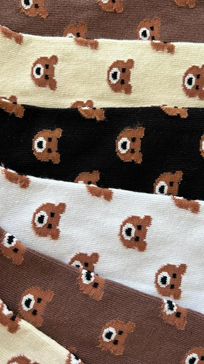 4'lü Teddy Bear Ayıcıklı Set Unisex Kokulu Soket Çorap Tek Beden
