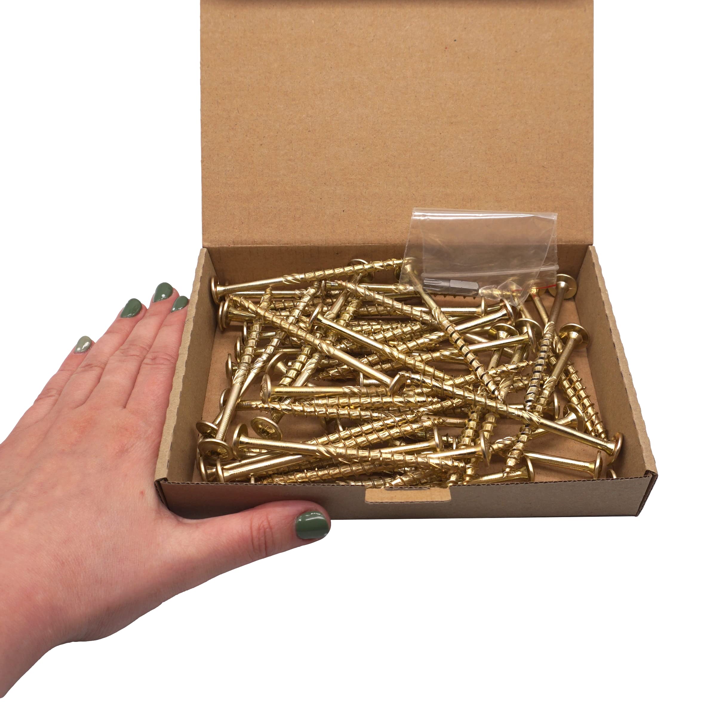(Pack of 50 pcs) Galvanized Steel 6.0 x 90 mm Yellow Wood Screws, Torx Head, Wafer Head, Timber Screws, Partially Threaded (50, 6.0 x 90 mm) - Image 3
