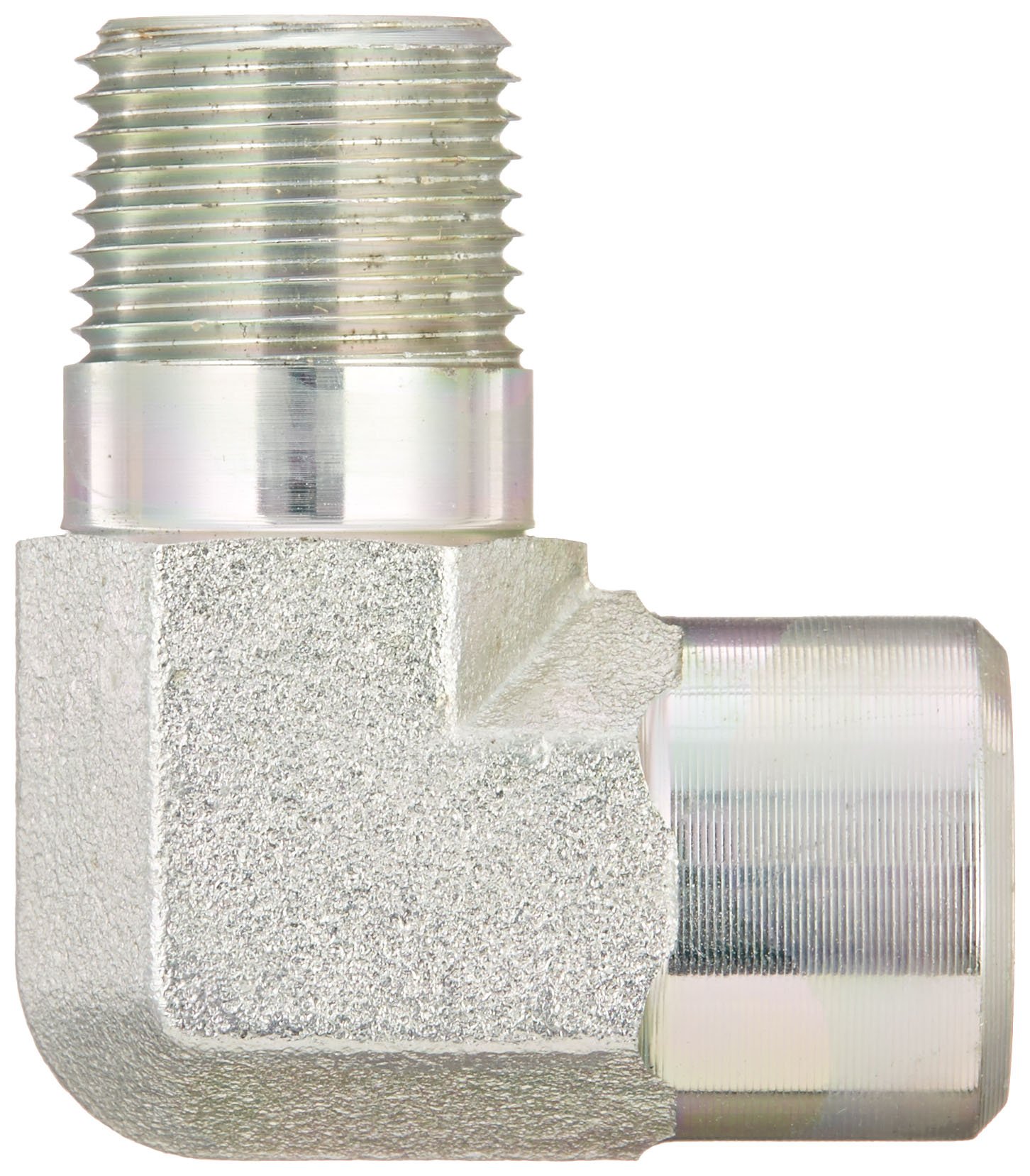 Eaton Aeroquip 2089-6-4S Steel Pipe Fitting, 90 Degree Elbow, 3/8