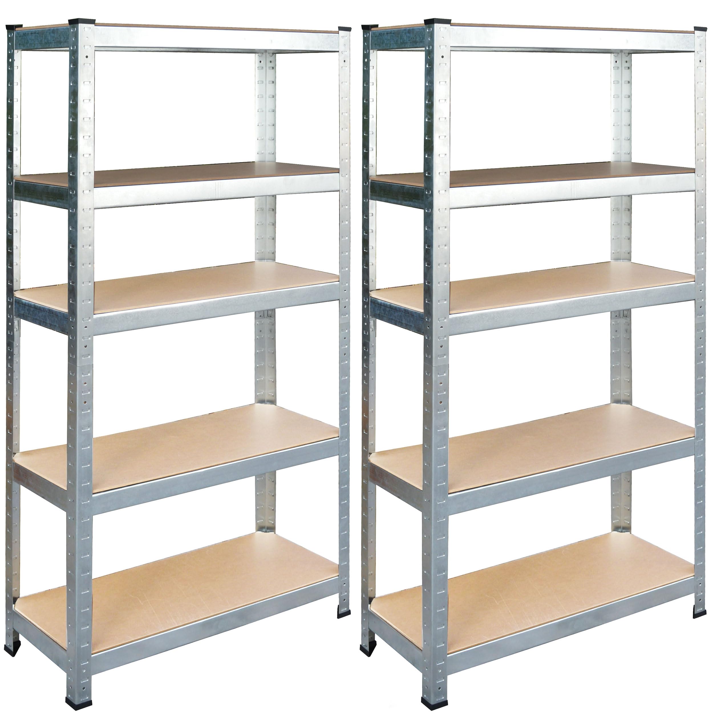 Humberg Regal Lagerregal, 2 Stück, Kellerregal, Werkstattregal, Steckregal, Schwerlastregal, jeweils bis 875kg, 40 x 90 x 180 cm