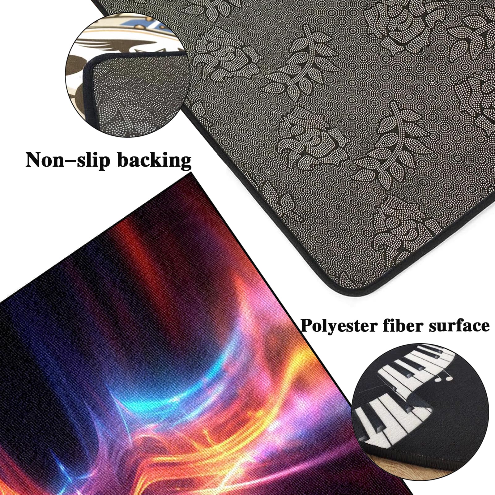 Tapis Batterie Tapis de Tambour Insonorisé Tapis De Batterie électronique pour Grosse Caisse Claire Tapis de Protection Tapis Anti Vibration Tapis Antidérapant pour Batterie 160 x 120 cm