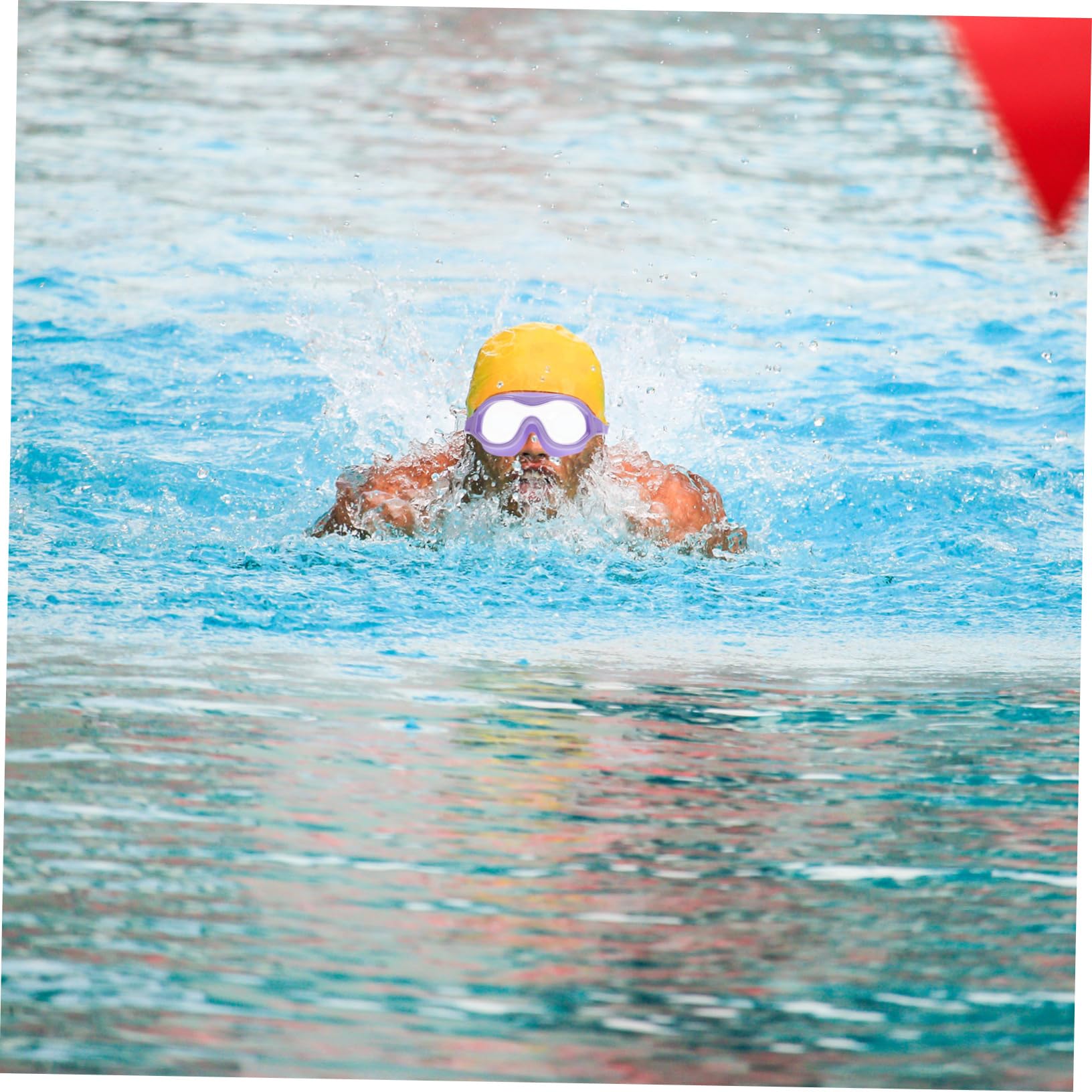 VANZACK 4stücke Unisex Schwimmbrille Mit Breitem Rahmen Anti-beschlag Und Verstellbarem Gurt Für Erwachsene Und Jugendliche Und Komfortabel Für Wassersportarten