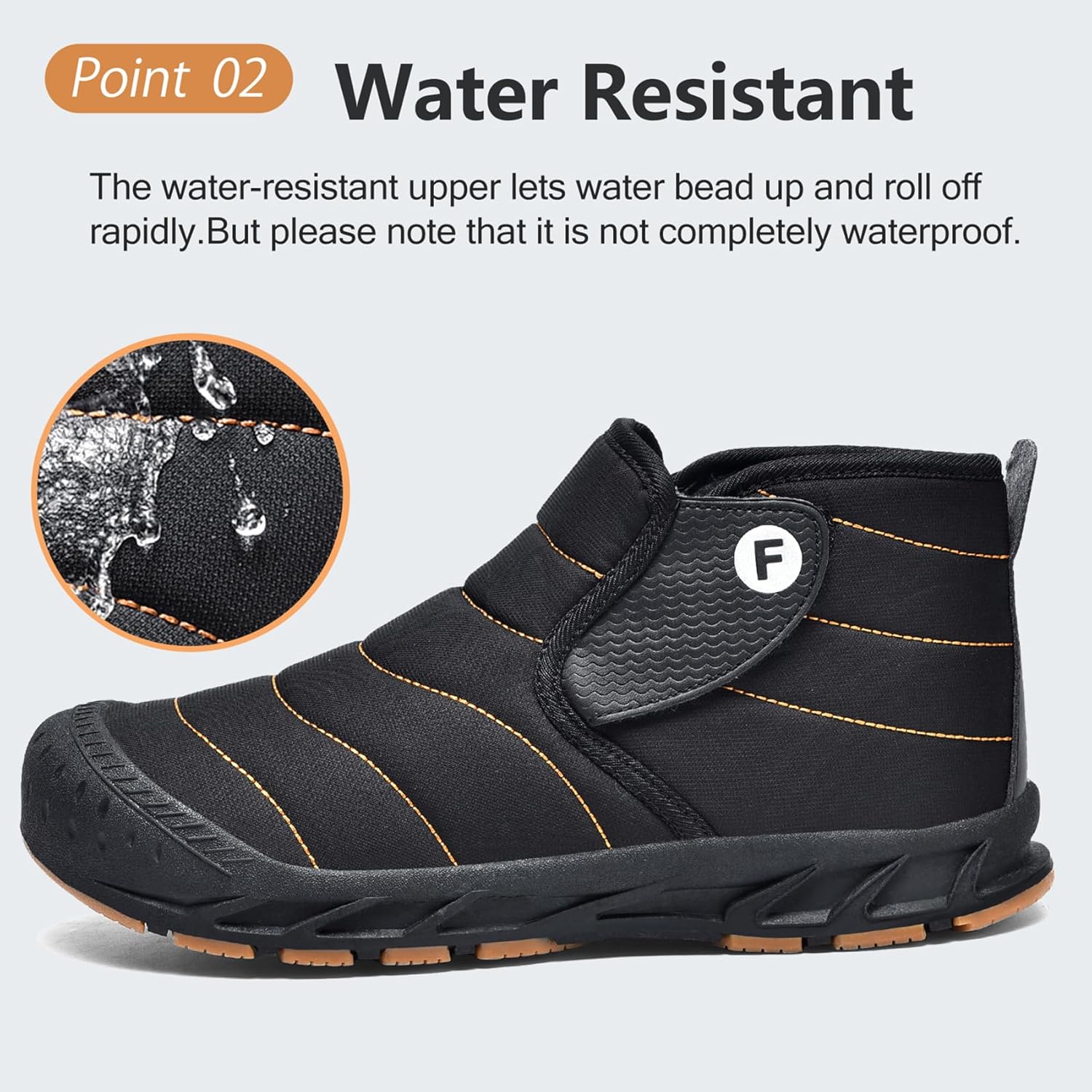 Men's Winter Snow Boots Water Resistant Slip On Warm Faux Fur Lined Ankle Boot Non Slip for Outdoor Casual Walking Shoes