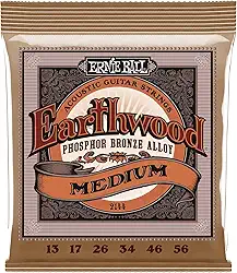 ENCORDOAMENTO 013-056 P/ VIOLAO ACO EARTHWOOD TENSAO MEDIA PHOPHOR BRONZE P02144 ERNIE BALL