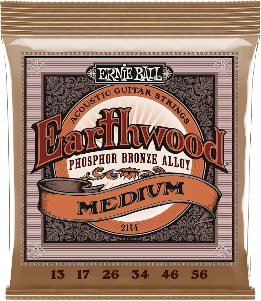 ENCORDOAMENTO 013-056 P/ VIOLAO ACO EARTHWOOD TENSAO MEDIA PHOPHOR BRONZE P02144 ERNIE BALL