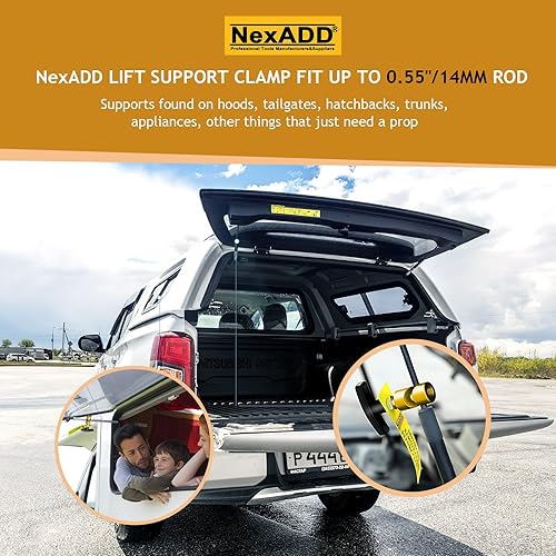 Miniatura 5 de Abrazadera de puntal de capó y pinza de bujía, herramienta 2 en 1 de 0.472 in con punta de latón rosa, 2 piezas, herramienta universal de soporte de