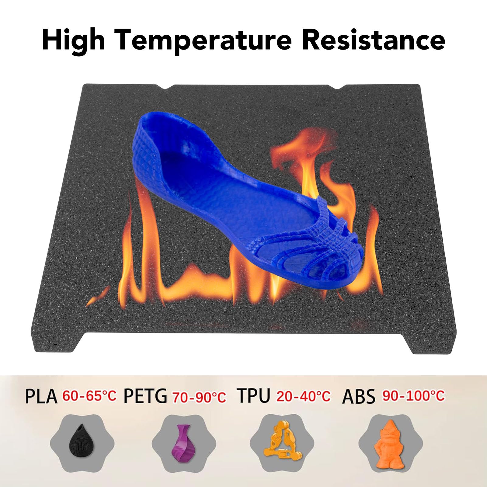 Printing Bed: 235x235mm with Screw Locating Hole, Smooth & Textured Pei Two Sided, Flexible Build Plate for Ender 3 S1 Pro, K1c K1, Ender 3 V3 Series & Ender 5 S1.