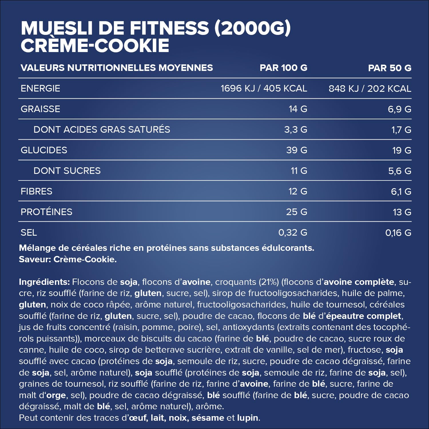 IronMaxx Muesli Fitness Cookies & crème 2 kg – muesli sans sucre ajouté, flocons d’avoine, céréales croustillantes, petit-déjeuner adapté au fitness et aux modes de vie actifs