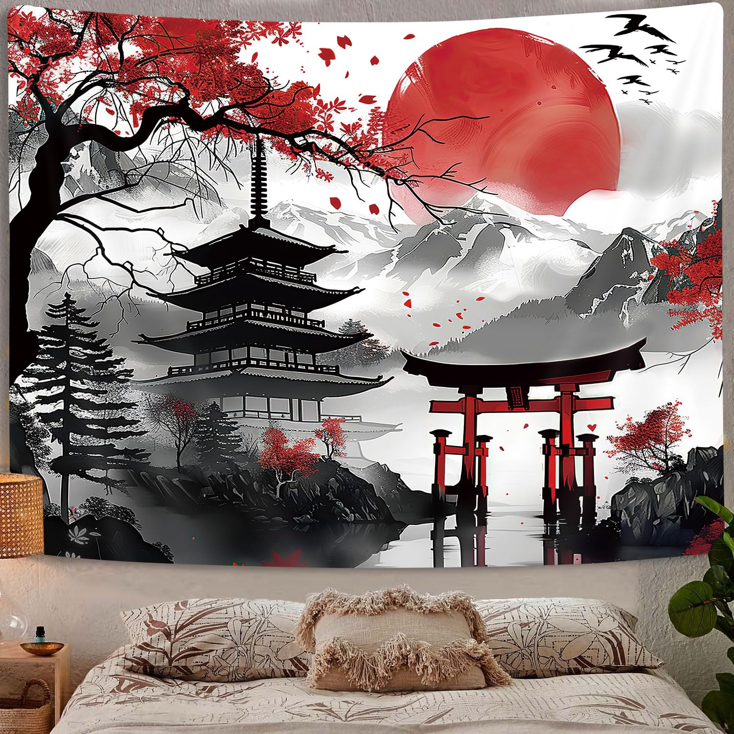 Amazon.com: Japanese Anime Tapestry, Cool Japan Cherry Blossom