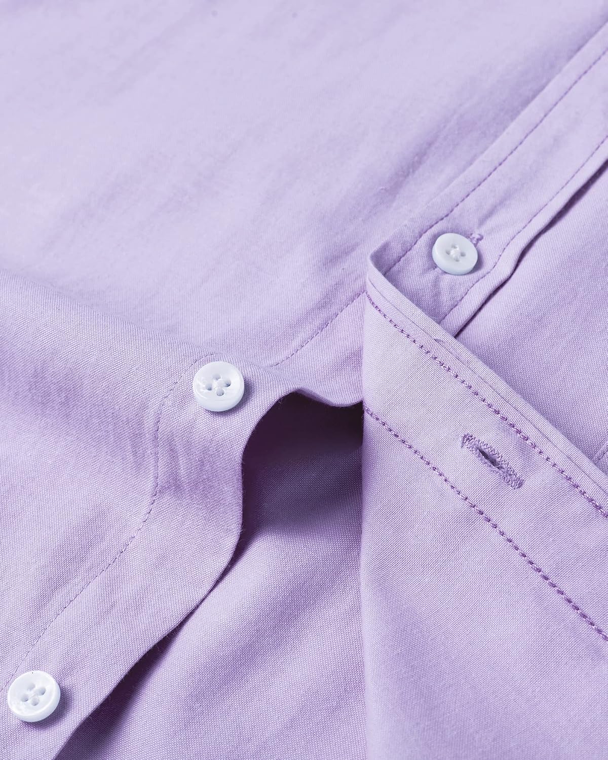 Alimens & Gentle Mens Solid Oxford Shirt Long Sleeve Dress Shirt Work Casual Button Down Shirts with Pocket thumbnail