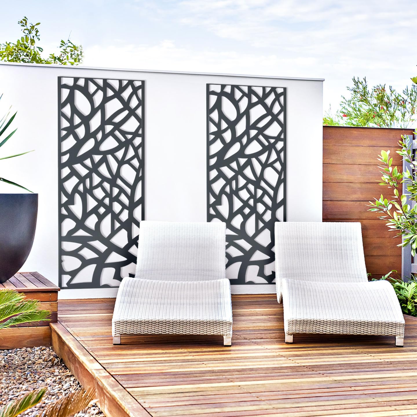 IDMarket - Universelles dekoratives Panel 150 x 50 cm USAK grau