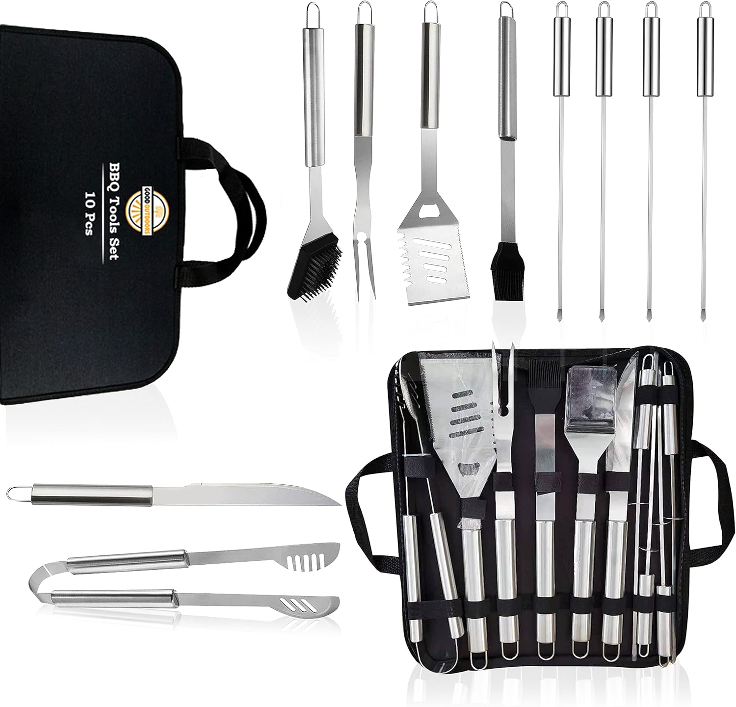 GOOD OUTDOORS BBQ Grilling Accessories Set, 10 PCS Grill