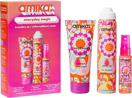 amika everyday magic bestsellers set | gift set for all hair types, TSA travel-size approved