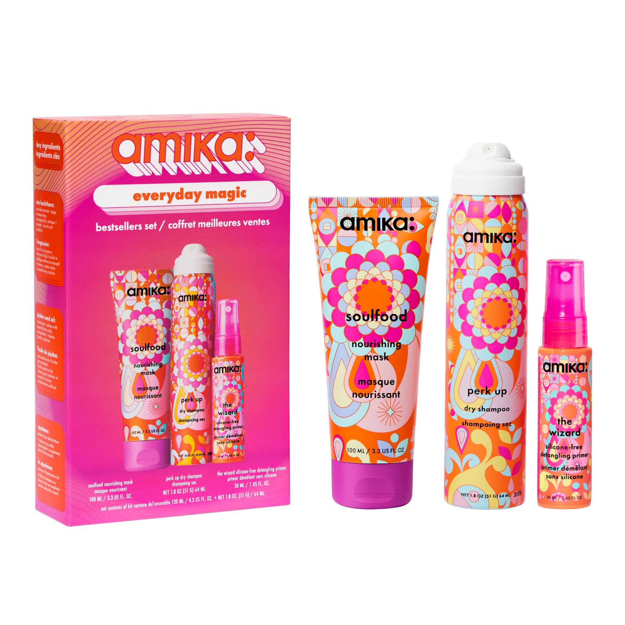amika everyday magic bestsellers set | gift set for all hair types