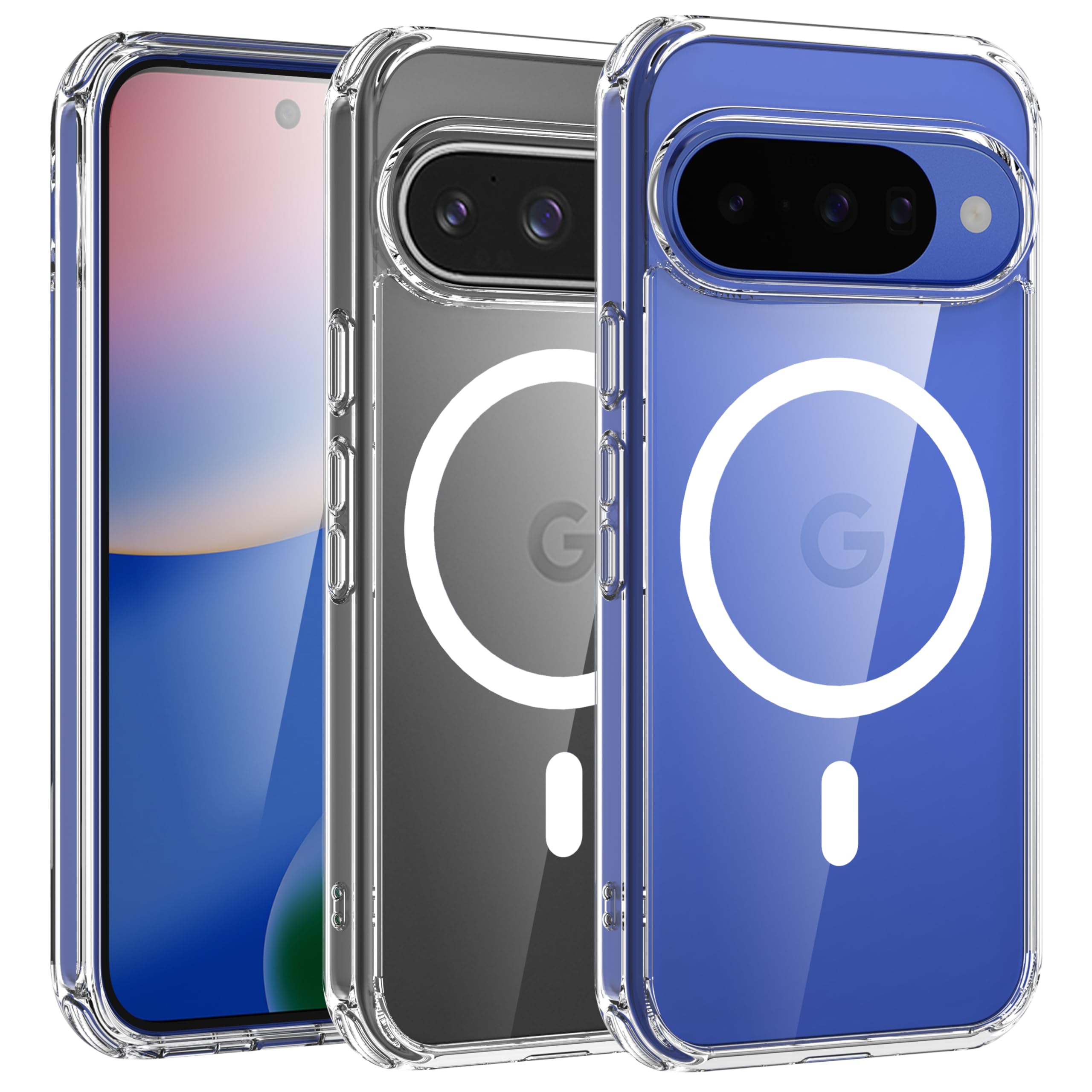 【米軍規格・Magsafe対応】ORANGA Google Pixel 10 Pro/Pixel 10 ケース マグネット搭載 耐衝撃 指紋防止 黄ばみなし ストラップホール付き マグセーフ対応 ピクセル10/10Pro カバー クリスタル・クリア