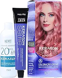 KERT Coloração Permanente Em Creme Para Cabelos Com Cistina E Óleo De Macadâmia Selfie My Crush 50G Keraton Pink/Rosa