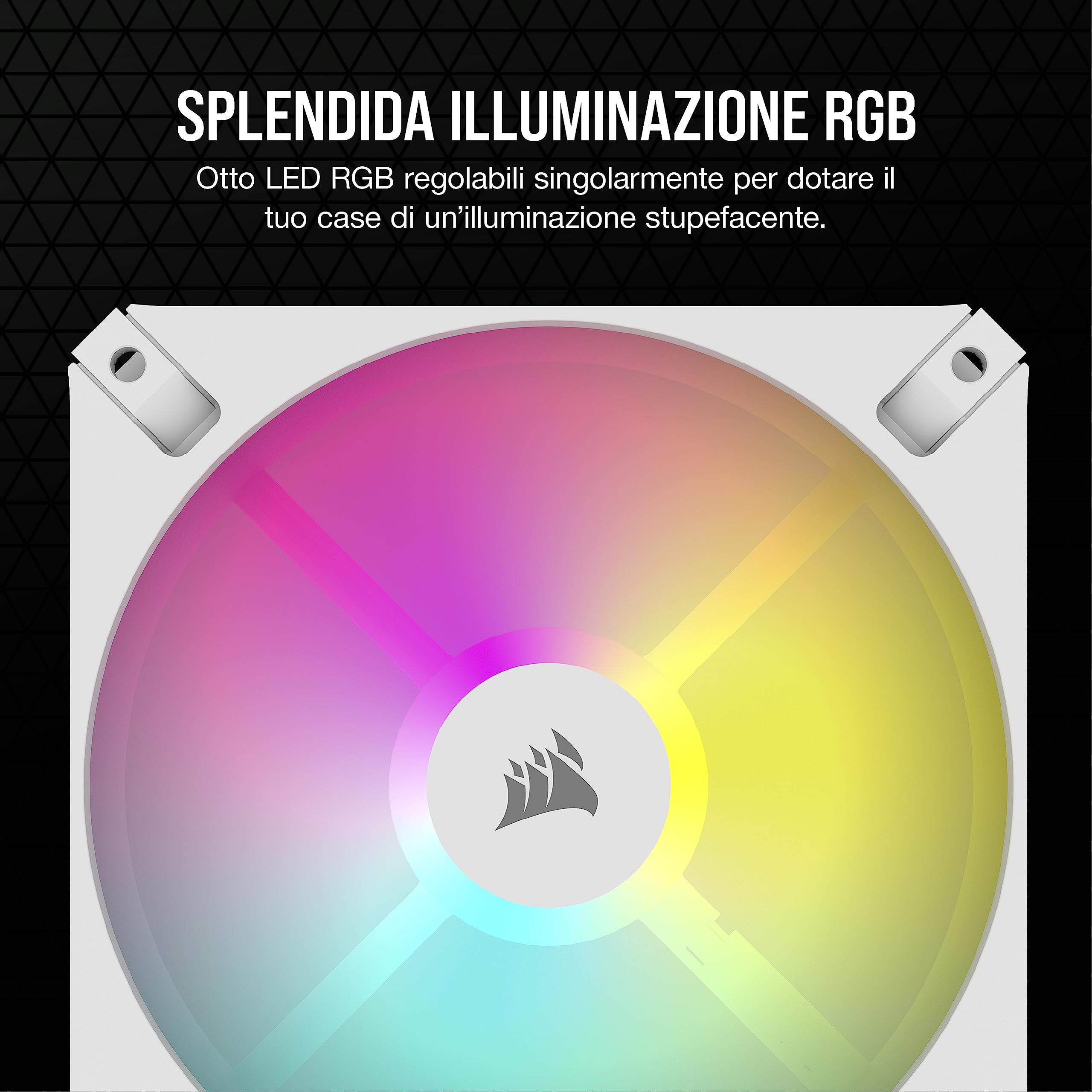 Corsair iCUE AR120 RGB Digital 120mm Compatibile con ARGB Ventole - Confezione da Tre - Bianco