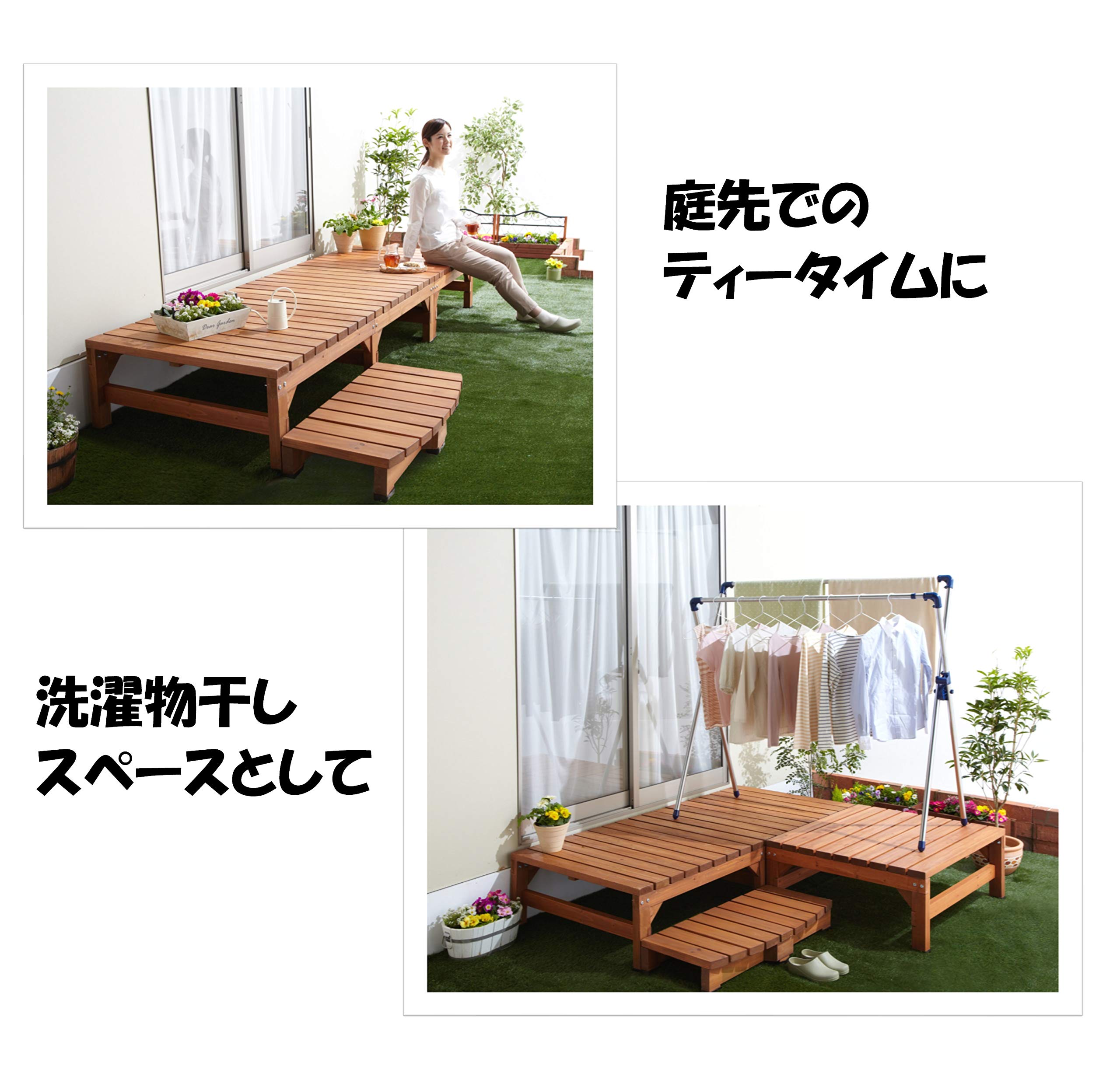 Amazon.co.jp: リビングアウト(Living Out) 天然木 極厚 ウッドデッキ