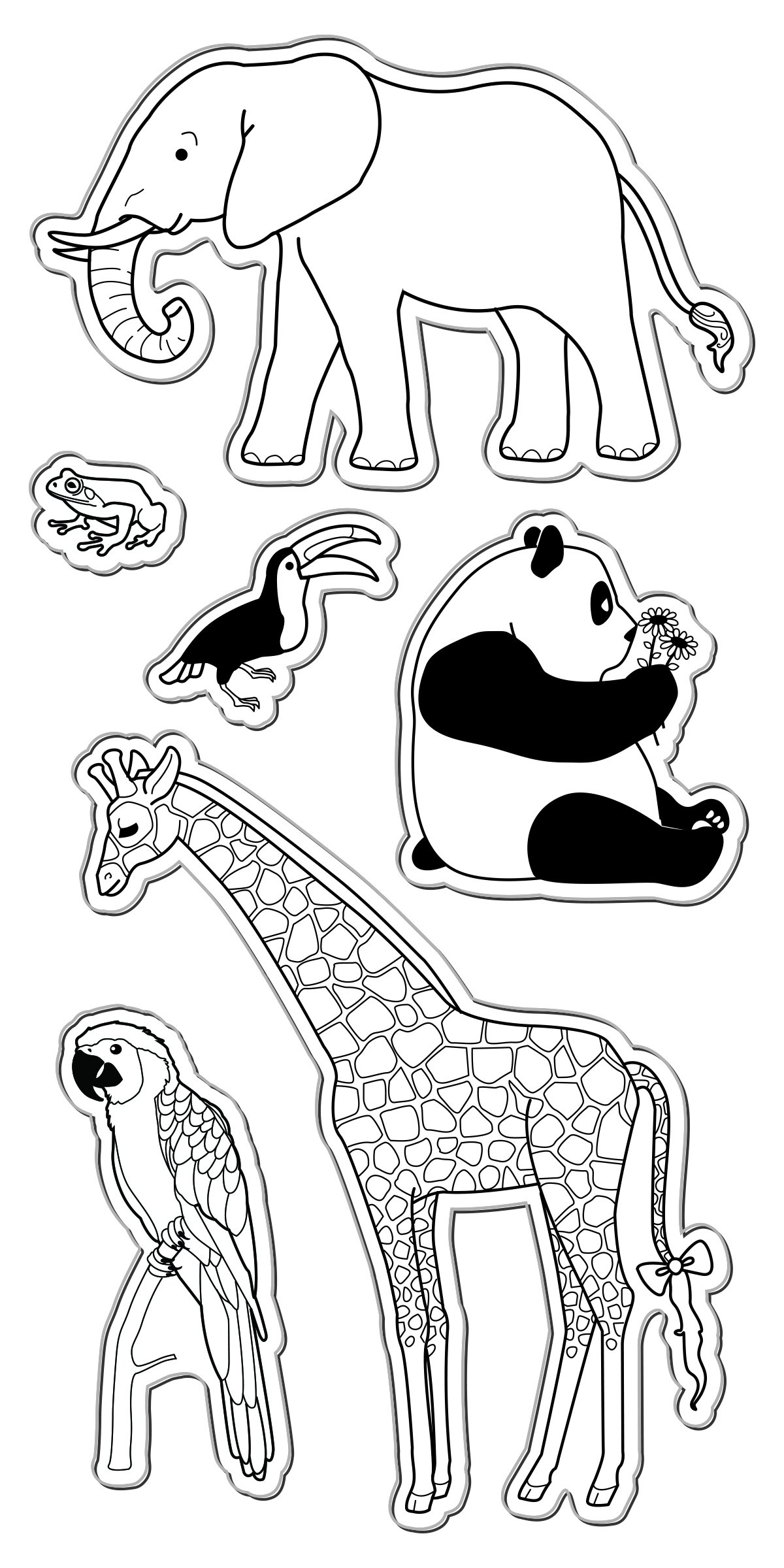 Fiskars 4x8 Inch Clear Stamps-Day at The Zoo