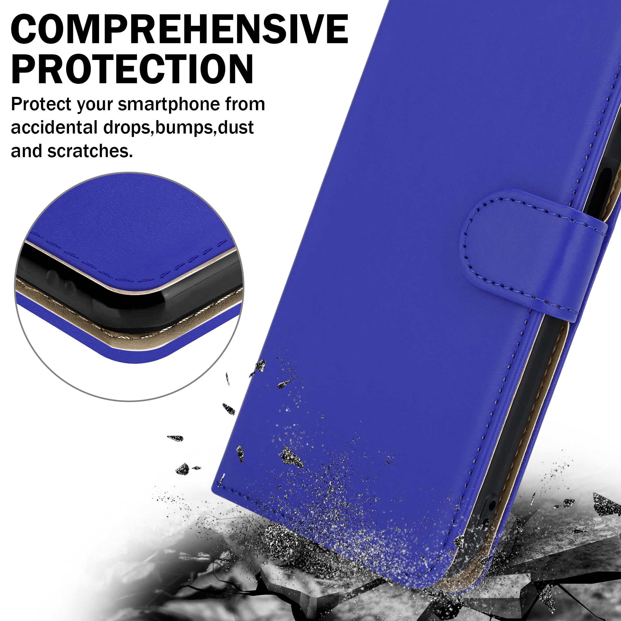 PIXFAB for Motorola Moto G04 / G04s / G24 Case, Leather Wallet Phone Case - Image 2