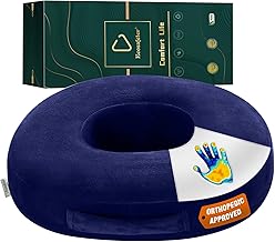 Ecosafeter Cuscino da seduta a ciambella Cuscino per emorroidi per sedia da ufficio, cuscino ergonomico per coccige, per gravidanza, postnatale, sciatica, coccige